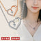 ハート ジルコニア シルバー 一粒 モチーフ レディース ネックレス EF200504SL