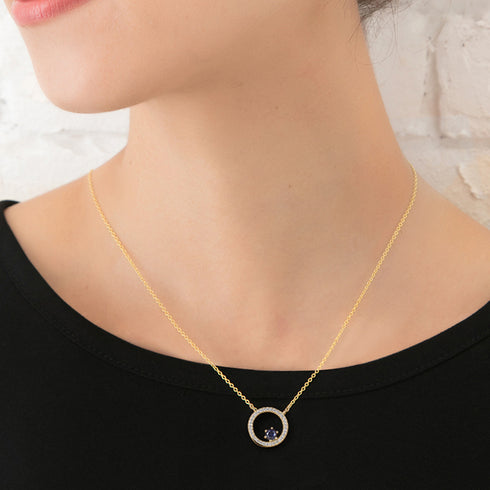 ジルコニア シルバー 月モチーフ レディース ネックレス FNK1070SL