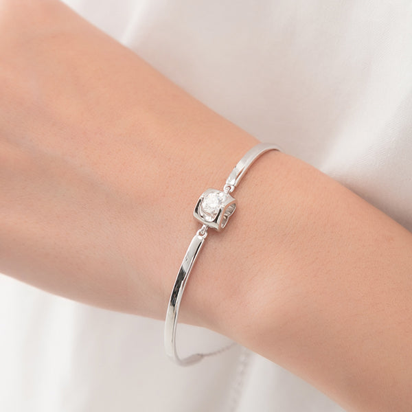 スワロフスキージルコニア シルバー ハートモチーフ レディース ネックレス FNK1081SL