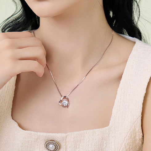 スワロフスキージルコニア シルバー ハートモチーフ レディース ネックレス FNK1050SL